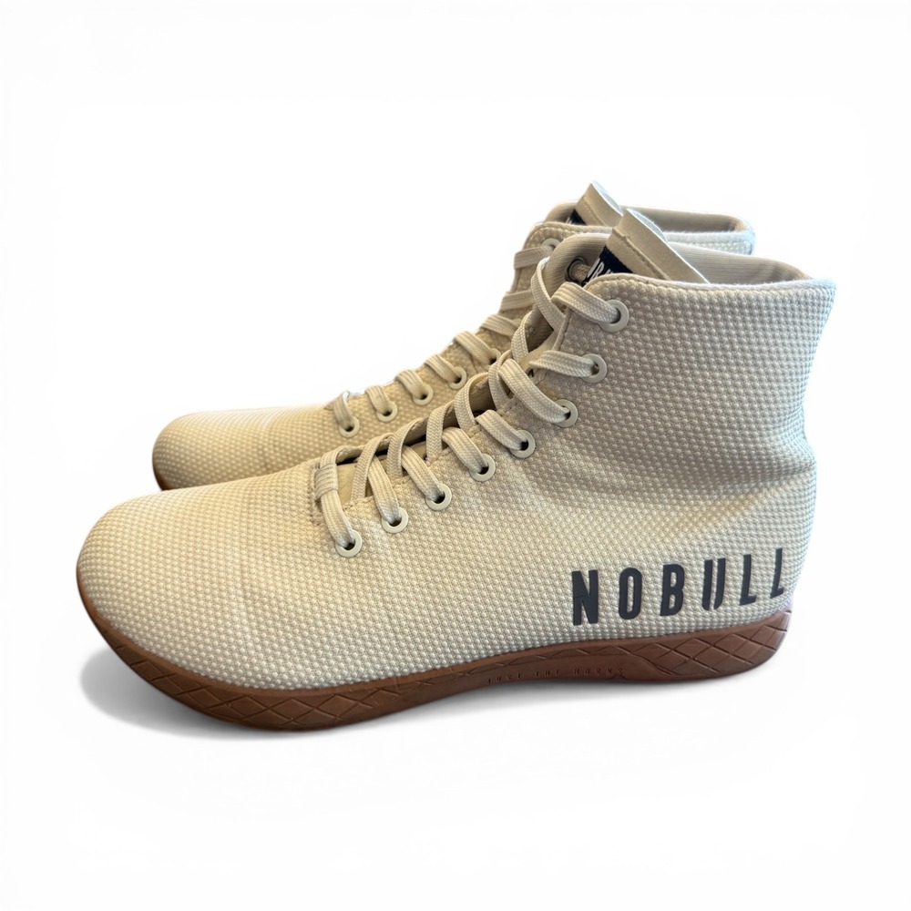 NOBULL High Top Trainer Ivory Gum Sole SuperFabric‎ Size 10.5